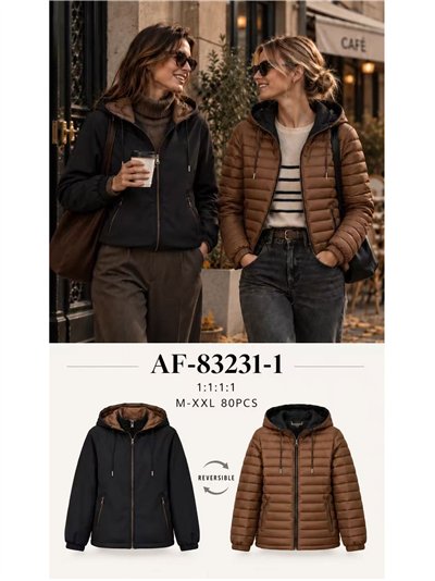Chaqueta reversible acolchada con capucha 2