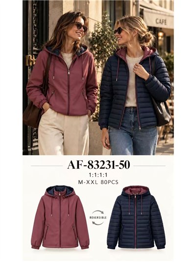 Chaqueta reversible acolchada con capucha 2