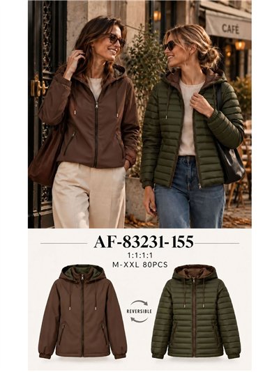 Chaqueta reversible acolchada con capucha 2