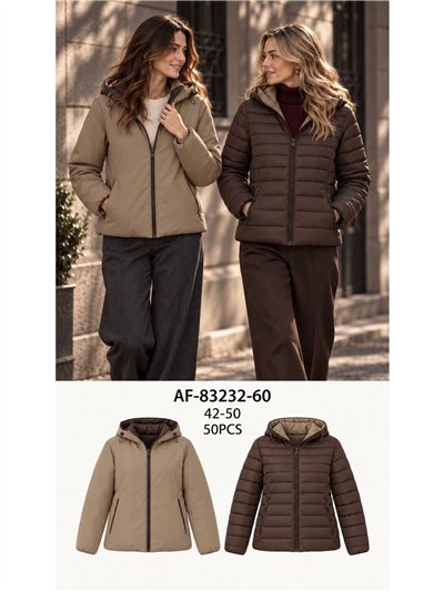 Jaqueta acolchoada reversível plus size 2