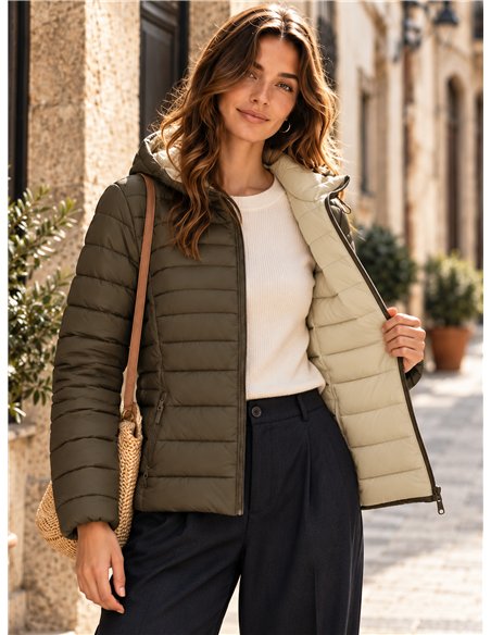 Giacca trapuntata reversibile taglie forti