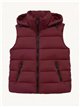 Gilet imbottito con cappuccio foderato in pile
