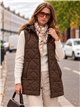 Gilet lungo trapuntato con motivo a rombi