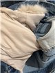 Chaqueta vaquera corta acolchada con pelo