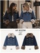 Chaqueta vaquera corta acolchada con pelo