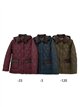 Chaqueta acolchada de rombos cuello pana con capucha