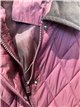 Chaqueta acolchada de rombos cuello pana con capucha
