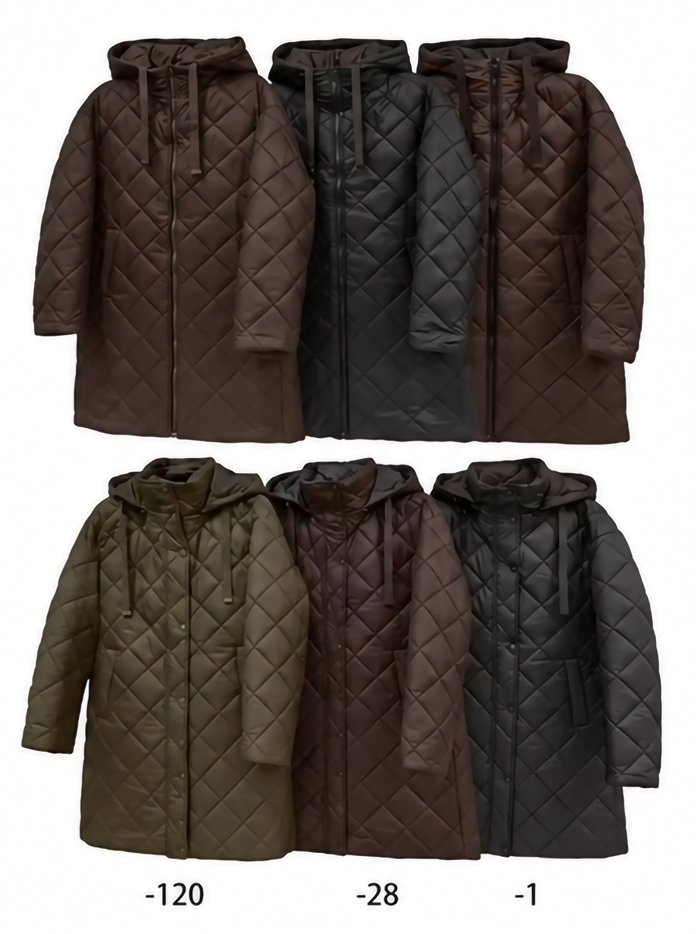 Abrigo acolchado reversible de rombos