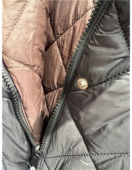 Abrigo acolchado reversible de rombos