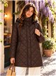 Reversible diamond quilted coat