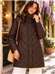 Reversible diamond quilted coat