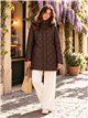 Reversible diamond quilted coat