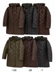 Reversible diamond quilted coat