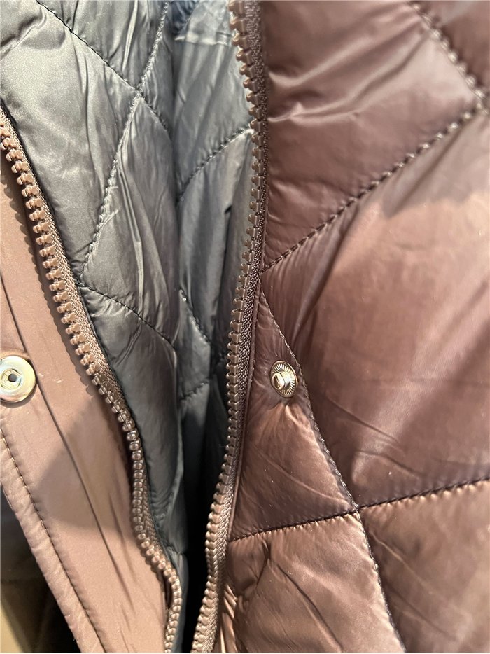 Reversible diamond quilted coat