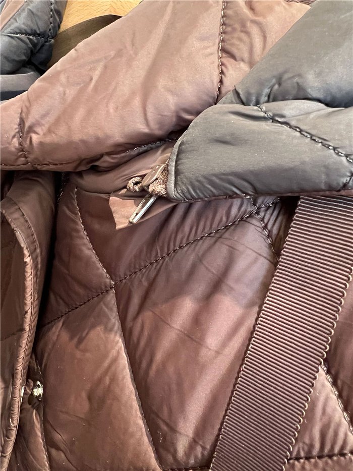 Reversible diamond quilted coat