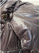 Glossy cropped puffer jacket with hood