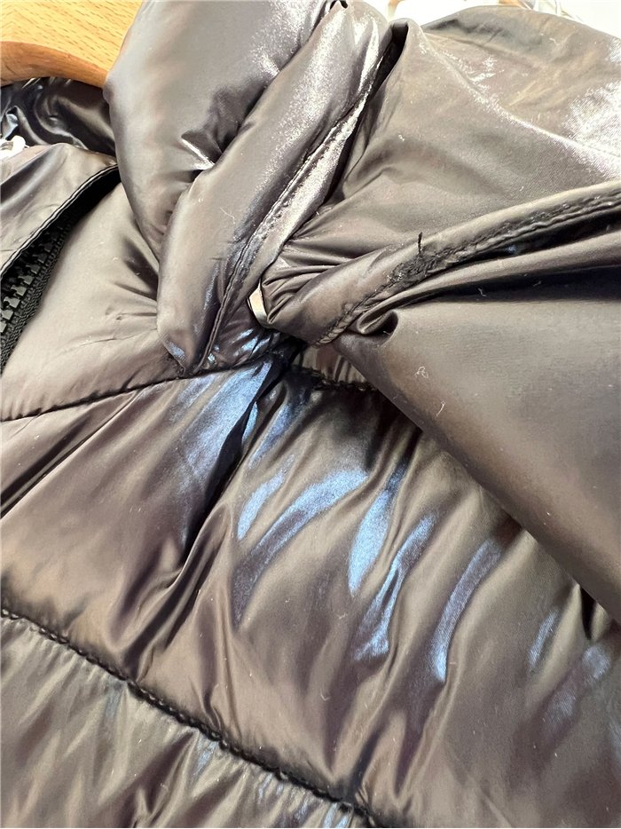 Long hooded puffer coat