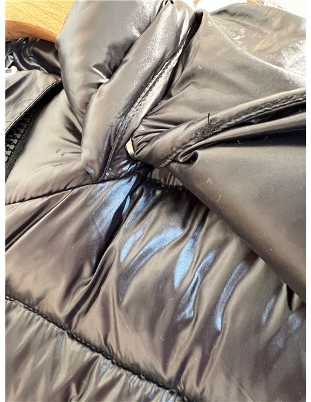 Long hooded puffer coat