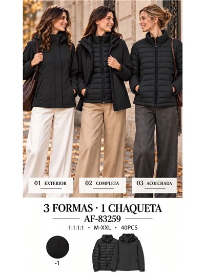 Chaqueta 3 en 1 con interior acolchado 2