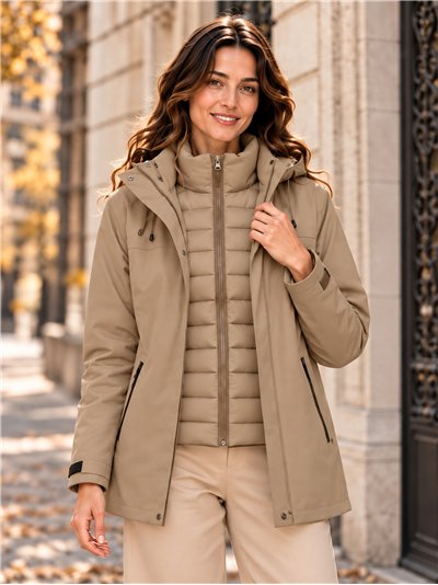 Parka 3 en 1 con interior acolchado