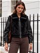Chaqueta efecto piel con pelo