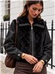 Chaqueta efecto piel con pelo