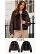 Kunstlederjacke mit Pelz