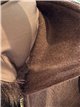 Chaqueta corta efecto paño con cuello de pelo