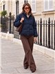 Chaqueta reversible acolchada de cuadros