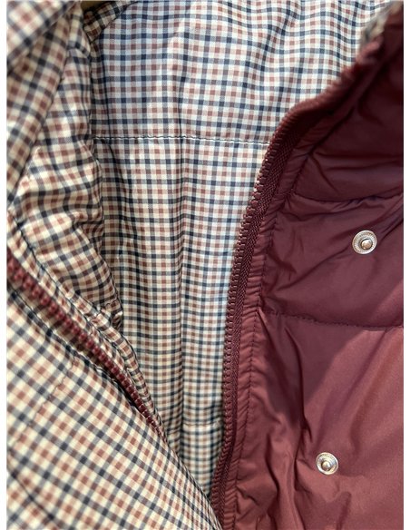 Chaqueta reversible acolchada de cuadros