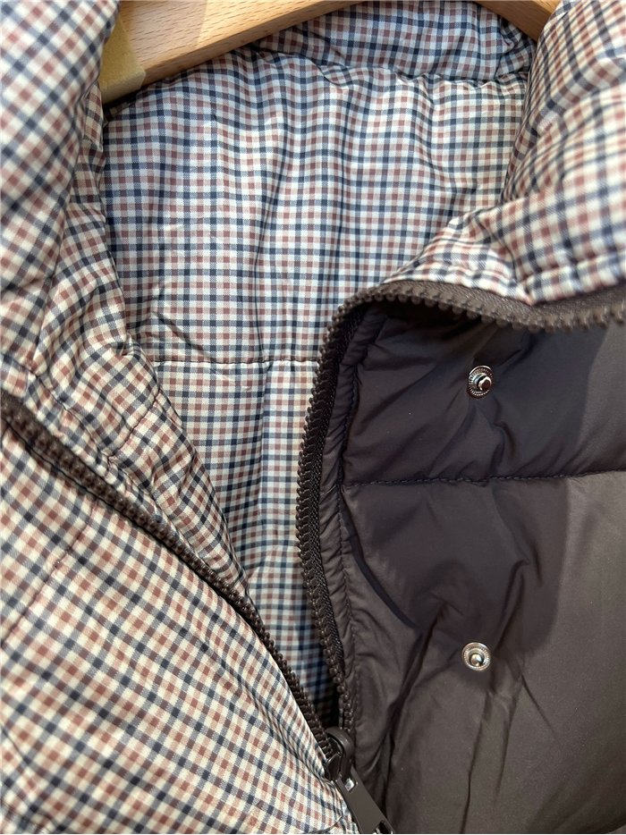 Chaqueta reversible acolchada de cuadros