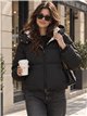 Chaqueta reversible acolchada de lunares con capucha