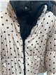 Chaqueta reversible acolchada de lunares con capucha