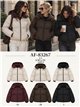 Chaqueta reversible acolchada de lunares con capucha