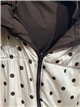 Chaqueta reversible acolchada de lunares con capucha
