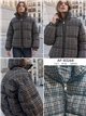 Chaqueta acolchada estampado cuadros