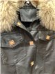 Chaqueta efecto piel con pelo