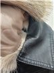 Chaqueta efecto piel con pelo