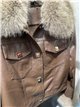 Chaqueta efecto piel con pelo