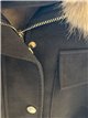 Chaqueta efecto piel con cuello y puños de pelo