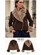 Chaqueta biker efecto piel con pelo