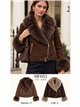 Chaqueta biker efecto piel con pelo