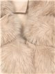 Chaqueta biker efecto piel con cuello de pelo