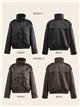 Chaqueta bomber efecto piel cuello alto
