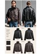 Chaqueta bomber efecto piel cuello alto