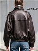 Chaqueta bomber efecto piel cuello alto