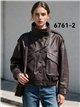 Chaqueta bomber efecto piel cuello alto