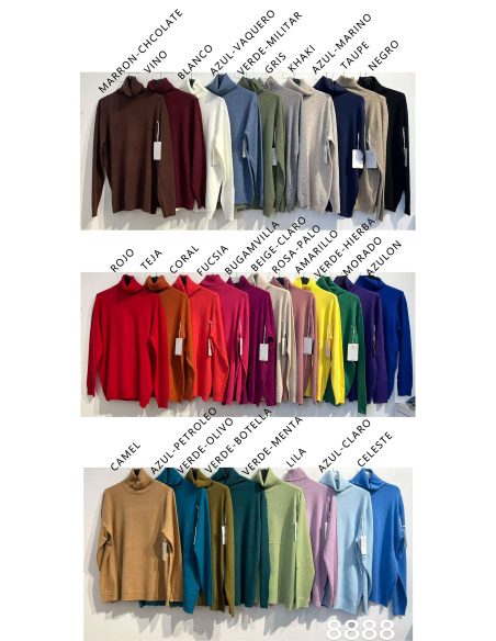 Oversized fine knit roll neck sweater | ZD-AF8888 | B2B