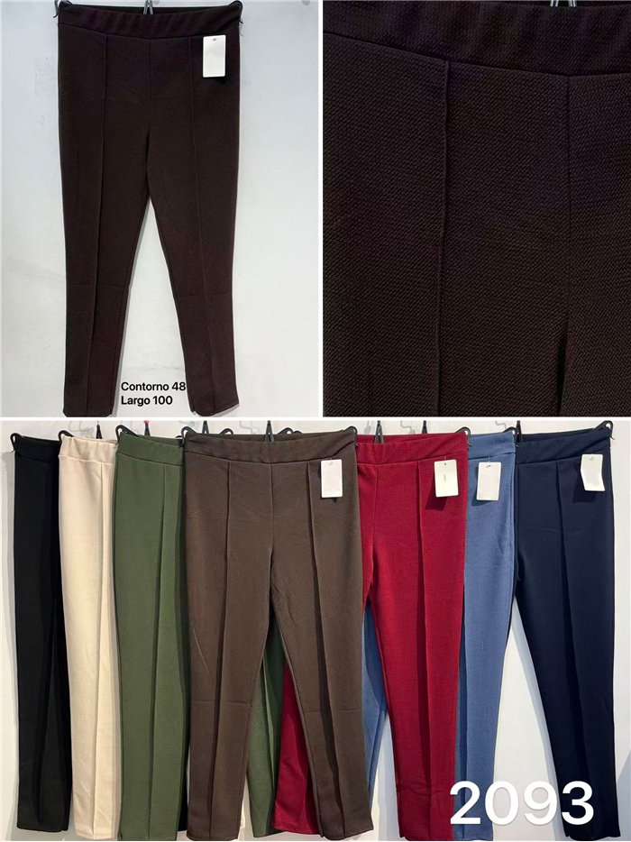 Pantalón pitillo detalle costura frontal
