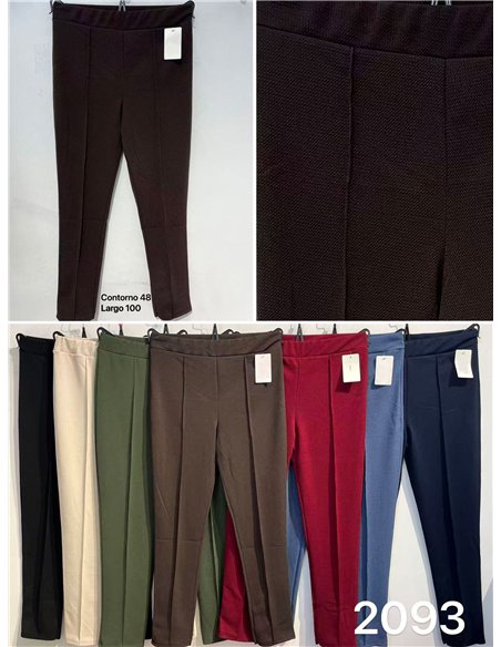 Pantalón pitillo detalle costura frontal